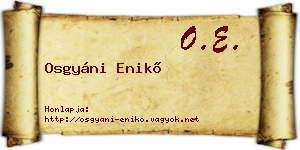 Osgyáni Enikő névjegykártya